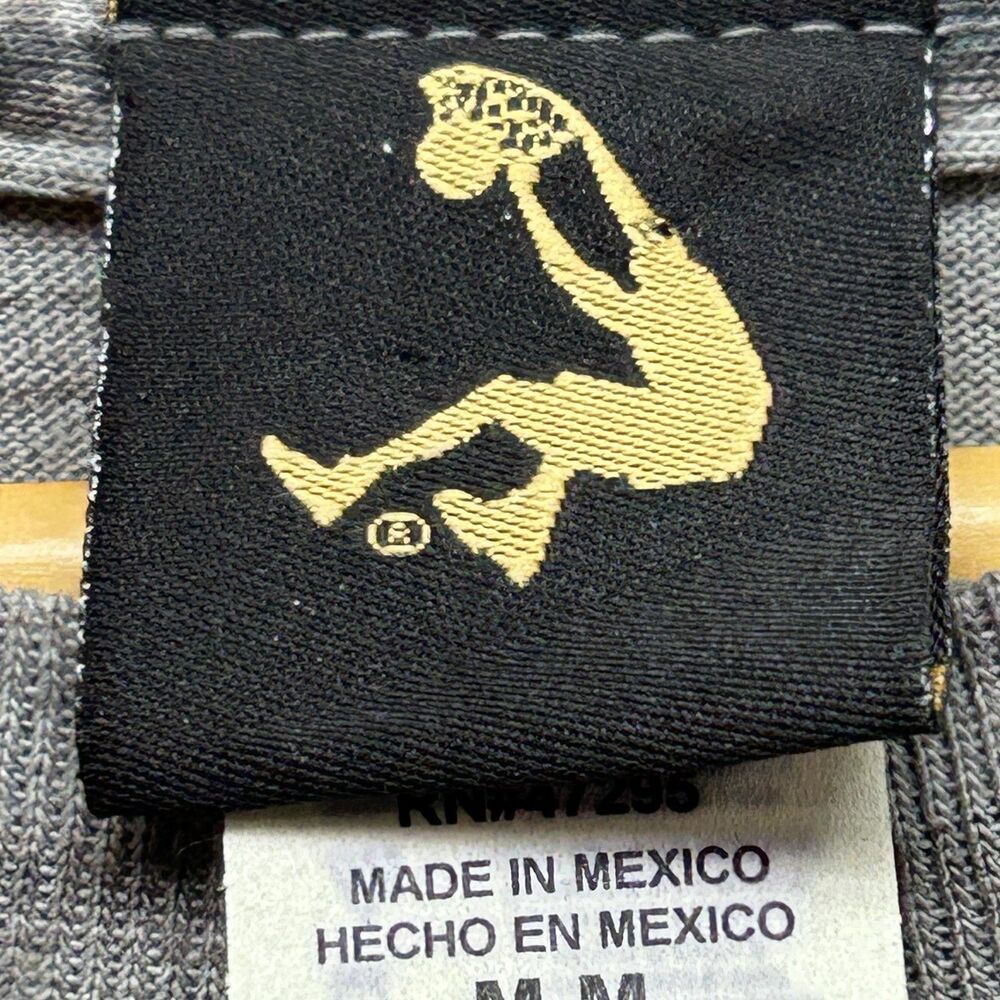 Vintage 90s Shaq Shirt Hardwood Mens Medium Gray Gold Graphic Basketball Dunk - Picture 6 of 15